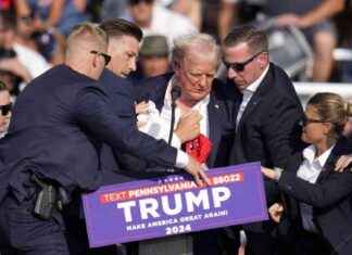 Trump’s Bloody Encounter: Photos Capture Aftermath of Shots Fired at Rally news-13072024-185804