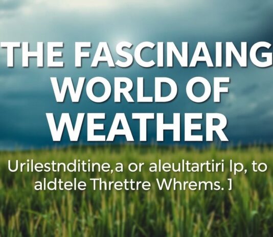 The Fascinating World of Weather: Understanding and Adapting to Nature's Whims
